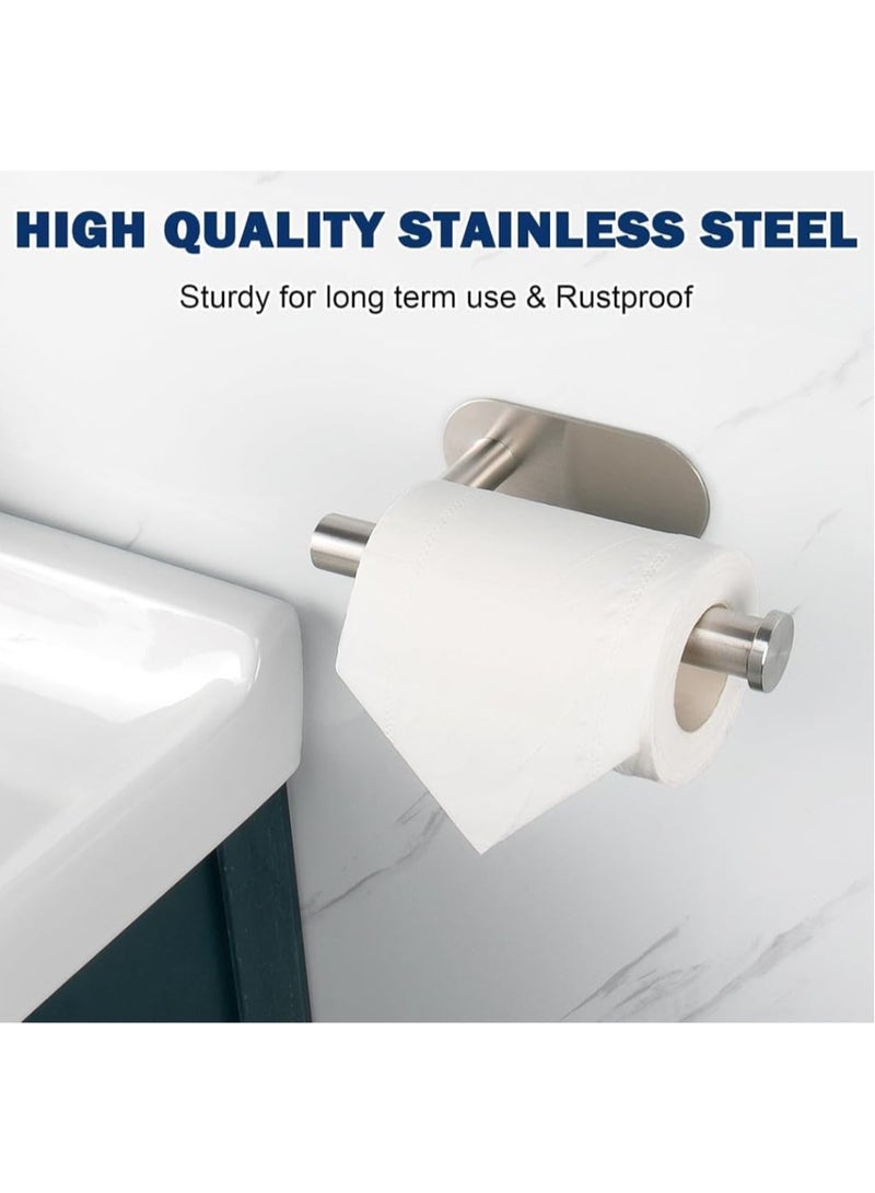 Adhesive Toilet Paper Holder | Rustproof 304 Stainless Steel Peel and Stick Roll Holder for Kitchen & Washroom - Image 2